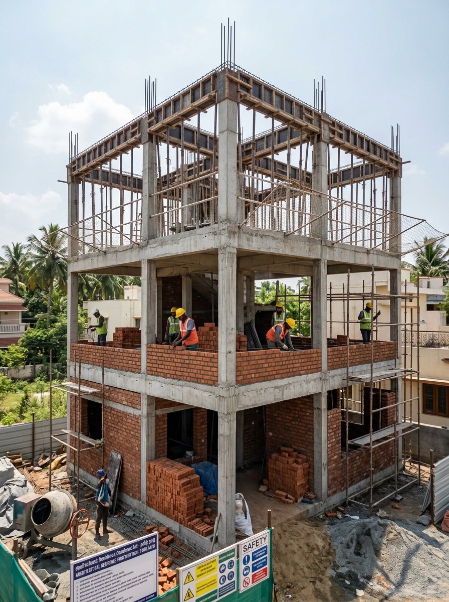 Strong RCC structure and brick construction ready for key handover