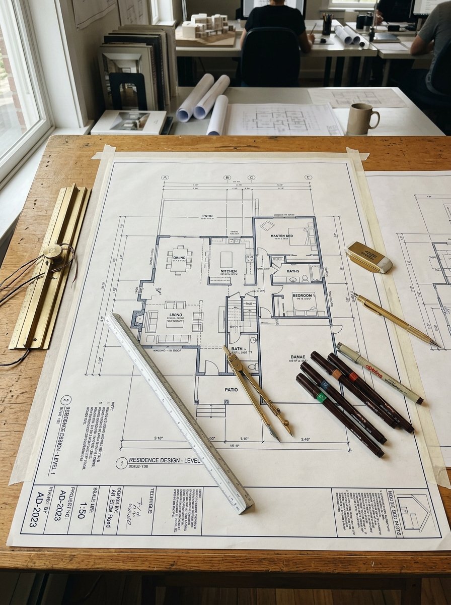 Municipal approval blueprint drawing sets