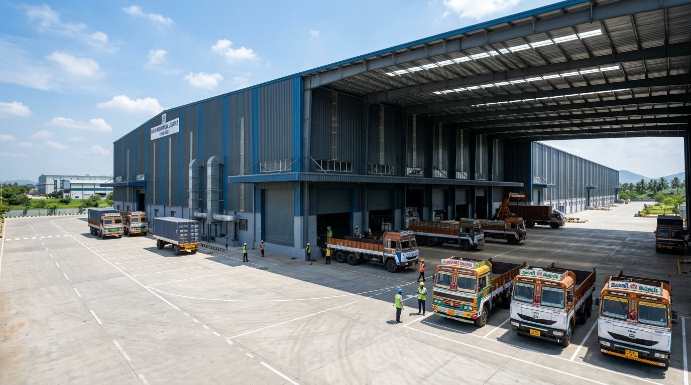 Pre-Engineered PEB industrial warehouse shed with overhead crane